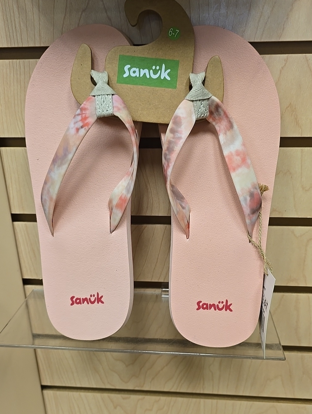 Ashland Pink Tie-Dye Strap Sandals